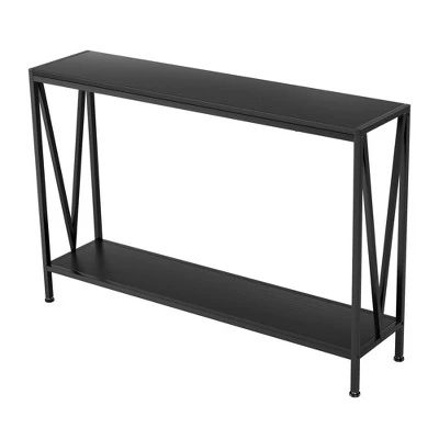 2-Tier Narrow Console Sofa Side Table For Entryway Hallway Living Room, Premium Entryway Furniture, 42.9in L X 9.8in W X 29.9in H 2 2-Tier Narrow Console Sofa Side Table For Entryway Hallway Living Room, Premium Entryway Furniture, 42.9in L X 9.8in W X 29.9in H - Image 2