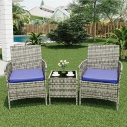 Patio Furniture Set 3 Pieces,Outdoor Patio Conversation Sets, PE Rattan Wicker Furniture Sets With 2 Chairs 25 Patio Furniture Set 3 Pieces,Outdoor Patio Conversation Sets, PE Rattan Wicker Furniture Sets With 2 Chairs -Garvee Sales GUEST 6d50d9c9 f1f6 4cba a897 023709a07337