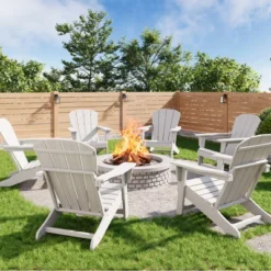 Modern HDPE Adirondack Chair Set Of 6 - Oversize 380lb Capacity, Weather-Resistant Poly Lumber With Wood Texture For Deck, Pool, Porch Outdoor Use 20 Modern HDPE Adirondack Chair Set Of 6 - Oversize 380lb Capacity, Weather-Resistant Poly Lumber With Wood Texture For Deck, Pool, Porch Outdoor Use -Garvee Sales GUEST 6e8e1f05 8357 4a73 9589 a1dee31d9f2c