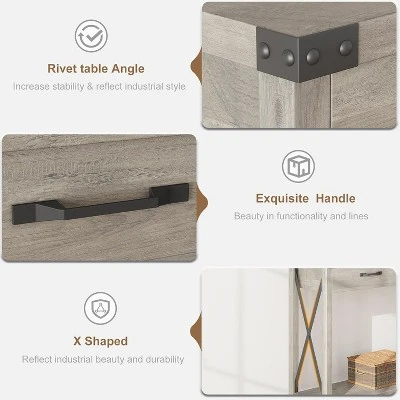 Farmhouse Console Table With 2 Drawers And Storage Shelf, Wood Sofa Table For Entryway, Living Room, Hallway, And Foyer 7 Farmhouse Console Table With 2 Drawers And Storage Shelf, Wood Sofa Table For Entryway, Living Room, Hallway, And Foyer - Image 7