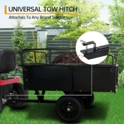 750Lb Heavy Duty Utility Trailer W/Removable Sides, 15 Cu.Ft ATV/Garden Dump Cart, Pneumatic Tires For Lawn Mowers, Tractors, Farm (Black/Yellow) 14 750Lb Heavy Duty Utility Trailer W/Removable Sides, 15 Cu.Ft ATV/Garden Dump Cart, Pneumatic Tires For Lawn Mowers, Tractors, Farm (Black/Yellow) -Garvee Sales GUEST 6f6c323f 2752 43e1 92c2 0181936e0a82
