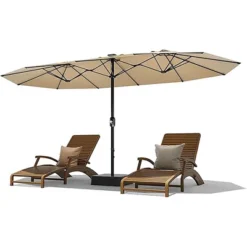 15FT Large Patio Double-Sided Rectangle Market Umbrella With Base For Poolside Lawn Backyard 16 15FT Large Patio Double-Sided Rectangle Market Umbrella With Base For Poolside Lawn Backyard -Garvee Sales GUEST 6fc326f5 c400 4031 addf 97fb8555d05c
