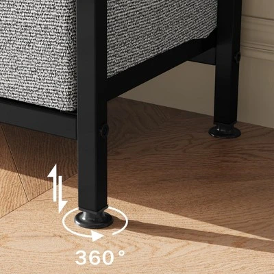 Garvee 55" TV Stand Entertainment Center With 3 Fabric Drawers, Rustic Dresser For Living Room, Bedroom 5 Garvee 55" TV Stand Entertainment Center With 3 Fabric Drawers, Rustic Dresser For Living Room, Bedroom - Image 5