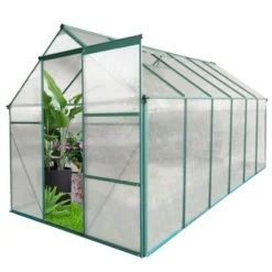6x12FT Polycarbonate Greenhouse, Heavy Duty Aluminum Walk-in Greenhouses With Sliding Door & Raised Base, Plant Greenhouse For Outdoor Garden Backyard 14 6x12FT Polycarbonate Greenhouse, Heavy Duty Aluminum Walk-in Greenhouses With Sliding Door & Raised Base, Plant Greenhouse For Outdoor Garden Backyard -Garvee Sales GUEST 70d466eb d049 49a5 89b6 68a17018c3be