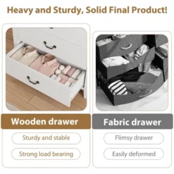 Garvee 5 Drawer Dresser For Bedroom, WHite 45.2" Tall Chest Of Drawer With V Shape Design, Modern Wooden Closet Nightstand For Living Room Entryway 9 Garvee 5 Drawer Dresser For Bedroom, WHite 45.2" Tall Chest Of Drawer With V Shape Design, Modern Wooden Closet Nightstand For Living Room Entryway -Garvee Sales GUEST 71505d63 f083 43cc 88ae ff89754af197