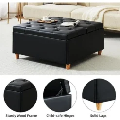Whizmax Storage Ottoman Coffee Table With Lift Top,Tufted Upholstered Ottoman With Storage For Bedroom Living Room 10 Whizmax Storage Ottoman Coffee Table With Lift Top,Tufted Upholstered Ottoman With Storage For Bedroom Living Room -Garvee Sales GUEST 722af338 b6a0 4c19 8c5d 18fdf5b13cda
