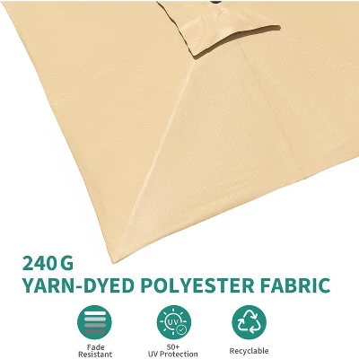 10ftx10ft Cantilever Patio Umbrella With Base,umbrella Outdoor Patio,360 Rotation Outdoor Umbrella With Stand For Deck,Pool,Backyard 4 10ftx10ft Cantilever Patio Umbrella With Base,umbrella Outdoor Patio,360 Rotation Outdoor Umbrella With Stand For Deck,Pool,Backyard - Image 4