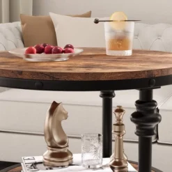 Whizmax End Table 3-Tier Round Side Table Living Room Accent Table With Storage Shelf, Wood Bed Side Table/Night Stand For Bedroom, Small Spaces 17 Whizmax End Table 3-Tier Round Side Table Living Room Accent Table With Storage Shelf, Wood Bed Side Table/Night Stand For Bedroom, Small Spaces -Garvee Sales GUEST 72bcf81e ee66 4102 b1e0 f9f9ab411ded