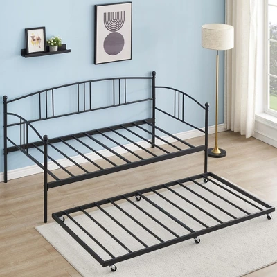 Garvee Twin Metal Daybed And Trundle, Sofa Bed - Room & Joy 2 Garvee Twin Metal Daybed And Trundle, Sofa Bed - Room & Joy - Image 2