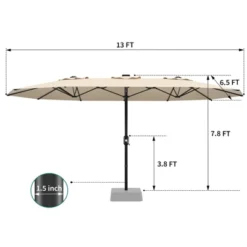 13ft Large Patio Umbrella, Double-Sided Outdoor Market Rectangle Umbrellas 12 13ft Large Patio Umbrella, Double-Sided Outdoor Market Rectangle Umbrellas -Garvee Sales GUEST 74ce21d8 f245 4055 b8e8 f357be0feac3