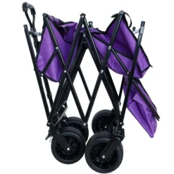 480Lbs Collapsible Wagon With Canopy, Lightweight Foldable Wagon With 7" All-Terrain Wheels For Camping, Shopping, Sports, And Garden Use, Purple 13 480Lbs Collapsible Wagon With Canopy, Lightweight Foldable Wagon With 7" All-Terrain Wheels For Camping, Shopping, Sports, And Garden Use, Purple -Garvee Sales GUEST 75384d7d 08e7 4c59 ba21 8853d4955677