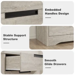 5 Drawer Dresser For Bedroom, Dresser Chest Of Drawers With Embedded Handles Design, Wooden Dresser Organizer For Living Room, Nursery, Hallway 11 5 Drawer Dresser For Bedroom, Dresser Chest Of Drawers With Embedded Handles Design, Wooden Dresser Organizer For Living Room, Nursery, Hallway -Garvee Sales GUEST 756f7be8 d08c 4db8 9e77 3ac76fc83fbc