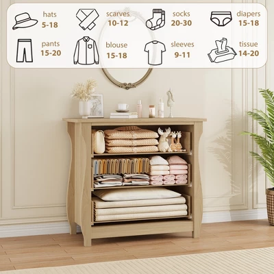 Garvee 3 Dresser For Bedroom, 29.3" Tall Drawer Dresser With Storage Freestanding, Wooden Closet Storage Chest For Living Room 6 Garvee 3 Dresser For Bedroom, 29.3" Tall Drawer Dresser With Storage Freestanding, Wooden Closet Storage Chest For Living Room - Image 6