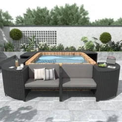 Spa Surround Spa Frame, Patio Rattan Sectional Sofa Set With Storage Spaces & Seats, Quadrilateral Outdoor Conversation Sofa Set For Poolside Garden 17 Spa Surround Spa Frame, Patio Rattan Sectional Sofa Set With Storage Spaces & Seats, Quadrilateral Outdoor Conversation Sofa Set For Poolside Garden -Garvee Sales GUEST 75a28957 a421 4a00 b778 19433a374408