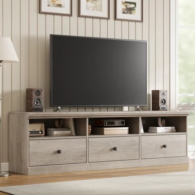 70in TV Stand For TVs Up To 80", Mid Century Modern Entertainment Center With Drawer, TV Console Media Cabinet For Living Room, Bedroom 9 70in TV Stand For TVs Up To 80", Mid Century Modern Entertainment Center With Drawer, TV Console Media Cabinet For Living Room, Bedroom - Image 9