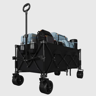 Wagon Cart Foldable With 350lbs Weight Capacity, Heavy Duty 280L Folding Utility Garden Cart For Beach, Camping, Outdoor 8 Wagon Cart Foldable With 350lbs Weight Capacity, Heavy Duty 280L Folding Utility Garden Cart For Beach, Camping, Outdoor - Image 8