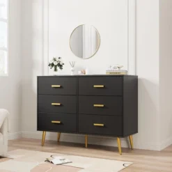 Modern Dresser With 6 Deep Drawers Wooden Chest Of Drawers For Bedroom 13 Modern Dresser With 6 Deep Drawers Wooden Chest Of Drawers For Bedroom -Garvee Sales GUEST 760d9f69 02c4 4686 bf1f 0a1f56275c59