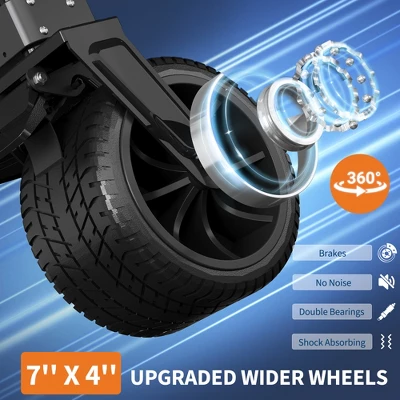 Wagon Cart Foldable With 460lbs Weight Capacity, Heavy Duty 360L Folding Utility Garden Cart For Beach, Camping, Outdoor 3 Wagon Cart Foldable With 460lbs Weight Capacity, Heavy Duty 360L Folding Utility Garden Cart For Beach, Camping, Outdoor - Image 3