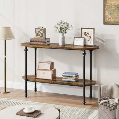 Whizmax Console Table, 43.3" Entryway Table With Storage, 2 Tier Sofa Table, Behind Couch Table For Living Room, Hallway, Entryway 2 Whizmax Console Table, 43.3" Entryway Table With Storage, 2 Tier Sofa Table, Behind Couch Table For Living Room, Hallway, Entryway - Image 2