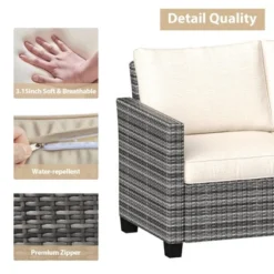 Outdoor Patio Furniture Sofa Sets,7 Piece Rattan Furniture Sectional Couch Set With Glass Coffee Table For Backyard Garden 11 Outdoor Patio Furniture Sofa Sets,7 Piece Rattan Furniture Sectional Couch Set With Glass Coffee Table For Backyard Garden -Garvee Sales GUEST 78942173 d42e 4587 bf68 15e43c43c146