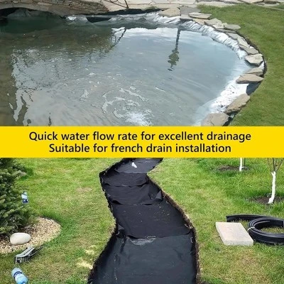 Heavy Duty Non Woven Weed Barrier Fabric, Weed And Puncture Resistant 350N, Tensile Strength 440N, Load Capacity, For Landscaping French Gutters 2 Heavy Duty Non Woven Weed Barrier Fabric, Weed And Puncture Resistant 350N, Tensile Strength 440N, Load Capacity, For Landscaping French Gutters - Image 2