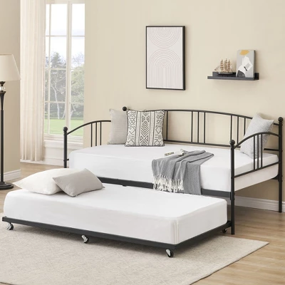 Garvee Twin Metal Daybed And Trundle, Sofa Bed - Room & Joy 1 Garvee Twin Metal Daybed And Trundle, Sofa Bed - Room & Joy