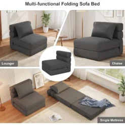 Modern Convertible Sleeper Chair With Upgraded Pillow, Foldable Memory Foam Sleepers, Comfy Floor Sofa 11 Modern Convertible Sleeper Chair With Upgraded Pillow, Foldable Memory Foam Sleepers, Comfy Floor Sofa -Garvee Sales GUEST 7b471d11 60a1 4c13 9dd3 9002ccbc83f9