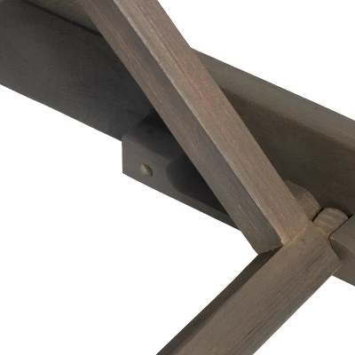 Outdoor Chaise Lounge With Cushion, Wooden Patio Reclining Chair With Adjustable Backrest, Sunbathing Chair For Patio Pool Garden Backyard 6 Outdoor Chaise Lounge With Cushion, Wooden Patio Reclining Chair With Adjustable Backrest, Sunbathing Chair For Patio Pool Garden Backyard - Image 6