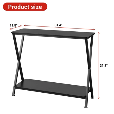 Narrow Console Table Behind Couch Table, 2-Tier Industrial Entryway Table For Living Room, Hallway, Foyer (Vintage) 6 Narrow Console Table Behind Couch Table, 2-Tier Industrial Entryway Table For Living Room, Hallway, Foyer (Vintage) - Image 6