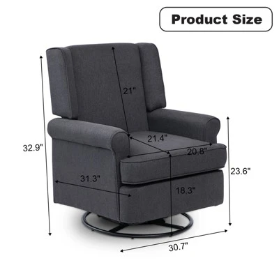 Swivel Glider Rocking Recliner, Nursery Glider Chair, Soothing Rocking Motion, Nursery Breastfeeding Maternity Chair For Living Room, Office 1 Swivel Glider Rocking Recliner, Nursery Glider Chair, Soothing Rocking Motion, Nursery Breastfeeding Maternity Chair For Living Room, Office