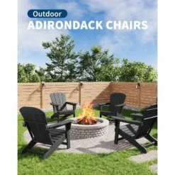 Outdoor Adirondack Chair - HDPE, With Wide Armrests & Slatted Back, All-Weather For Patio & Pool, Ergonomic Backrest 16 Outdoor Adirondack Chair - HDPE, With Wide Armrests & Slatted Back, All-Weather For Patio & Pool, Ergonomic Backrest -Garvee Sales GUEST 7c8076b0 f0af 4688 a348 b18c8a0f950f 1