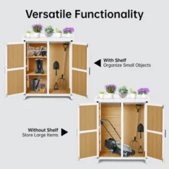 Potting Bench Outdoor Cabinet With Metal Tabletop, Workbenches With Adjustable Shelf, Wooden Storage Cabinets Waterproof For Garden Patio Lawn 13 Potting Bench Outdoor Cabinet With Metal Tabletop, Workbenches With Adjustable Shelf, Wooden Storage Cabinets Waterproof For Garden Patio Lawn -Garvee Sales GUEST 7c8da787 b5b6 4f1a 9220 2ceaa16780a3