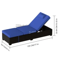 Outdoor Patio Chaise Lounge Chairs Set Of 2, PE Wicker Pool Recliners With Adjustable Backrest, Storage Shelf And Cushions 12 Outdoor Patio Chaise Lounge Chairs Set Of 2, PE Wicker Pool Recliners With Adjustable Backrest, Storage Shelf And Cushions -Garvee Sales GUEST 7c99a472 0387 4ed4 a873 795340934377