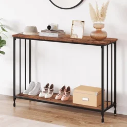Narrow Console Table, Small Entryway Table With Engineered Wood Shelf And Metal Frame 11 Narrow Console Table, Small Entryway Table With Engineered Wood Shelf And Metal Frame -Garvee Sales GUEST 7ca2e1cf 7b0e 4437 8d55 c2eeccec1c8d