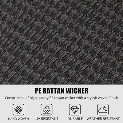 Set Of 2 Outdoor PE Wicker Patio Chaise Pool Lounge Chairs 4 Set Of 2 Outdoor PE Wicker Patio Chaise Pool Lounge Chairs - Image 4