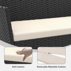 4-Piece All-Weather Patio Set - UV-Resistant PE Rattan & Rust-Proof Iron, Ergonomic Chairs, Tempered Glass Table For Indoor/Outdoor 13 4-Piece All-Weather Patio Set - UV-Resistant PE Rattan & Rust-Proof Iron, Ergonomic Chairs, Tempered Glass Table For Indoor/Outdoor -Garvee Sales GUEST 7df83e71 4bed 489d 9ec2 9a104edfa90f