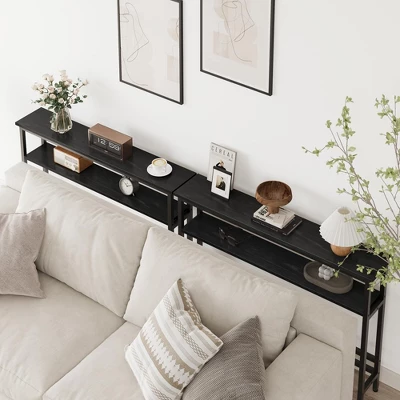 Narrow Console Table, 5.9” Slim Entryway Table, 2 Tier Console Tables For Entryway 5 Narrow Console Table, 5.9” Slim Entryway Table, 2 Tier Console Tables For Entryway - Image 5