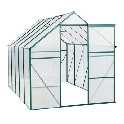 Greenhouses For Outdoors, Walk In Greenhouse With Adjustable Roof, Drainage System & Galvanized Base, Rust-proof Greenhouse For Backyard 5 Greenhouses For Outdoors, Walk In Greenhouse With Adjustable Roof, Drainage System & Galvanized Base, Rust-proof Greenhouse For Backyard - Image 5