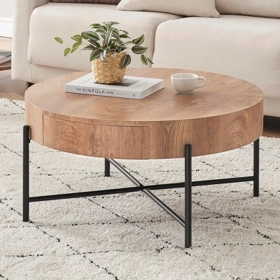Round Coffee Table With Storage Living Room Center Table 8 Round Coffee Table With Storage Living Room Center Table - Image 8