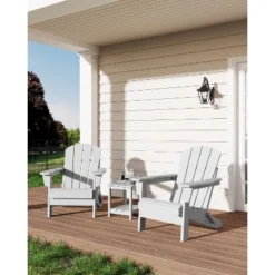 Folding Adirondack Chairs Set Of 2 With Side Table - HDPE Poly Lumber, 380lb Capacity & Weather-Resistant For Patio, Fire Pit 22 Folding Adirondack Chairs Set Of 2 With Side Table - HDPE Poly Lumber, 380lb Capacity & Weather-Resistant For Patio, Fire Pit -Garvee Sales GUEST 7ff14328 067f 47e9 8d10 1ebc0fc3c516