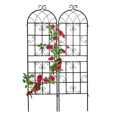 2 Pack Garden Trellis, 71"x19.7" Metal Plant Trellis, Wire Lattice Panel For Climbing Plants, Outdoor Rustproof Trellis Wall Decor For Plants Flowe 1 2 Pack Garden Trellis, 71"x19.7" Metal Plant Trellis, Wire Lattice Panel For Climbing Plants, Outdoor Rustproof Trellis Wall Decor For Plants Flowe