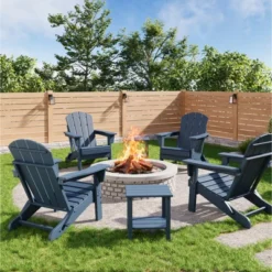 Folding Adirondack Chairs Set Of 4 With 2 Side Table,HDPE Plastic Outdoor Chairs, Wood Texture,380Lbs & Weather Resistant For Fire Deck,Patio 22 Folding Adirondack Chairs Set Of 4 With 2 Side Table,HDPE Plastic Outdoor Chairs, Wood Texture,380Lbs & Weather Resistant For Fire Deck,Patio -Garvee Sales GUEST 8086145b a8ac 430c 8132 2049457227a8