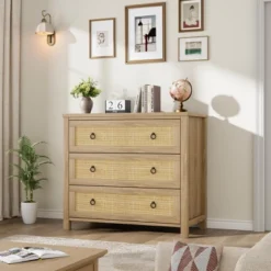 Dresser For Bedroom, 29" Tall Dresser, Modern Tall Drawer Dresser With Storage, Wooden Closet Dressers Chest Freestanding For Bedroom, Nursery, White