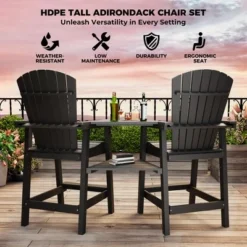 Outdoor Bar Height Adirondack Chairs With Connecting Tray, Balcony Chairs Recycled Poly Adirondack For Deck, Outdoor Tall Adirondack Chairs 12 Outdoor Bar Height Adirondack Chairs With Connecting Tray, Balcony Chairs Recycled Poly Adirondack For Deck, Outdoor Tall Adirondack Chairs -Garvee Sales GUEST 8250e936 1ac8 405d 8978 2267a5538f7a