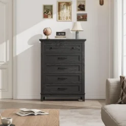 5 Dresser For Bedroom, 41.3" Tall Vertical Drawer Dresser With Storage Freestanding, Wooden Closet Storage Chest For Living Room, Bedroom, Entryway 12 5 Dresser For Bedroom, 41.3" Tall Vertical Drawer Dresser With Storage Freestanding, Wooden Closet Storage Chest For Living Room, Bedroom, Entryway -Garvee Sales GUEST 828b2fff f70b 4dc9 93f6 80a10973d21a