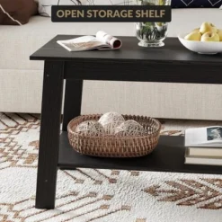 Stylish 31.5" Coffee Table With Open Shelves - 2-Tier Modern Industrial Design 17 Stylish 31.5" Coffee Table With Open Shelves - 2-Tier Modern Industrial Design -Garvee Sales GUEST 82c30efa d100 444d a8b0 880d9d5e591e