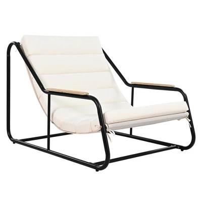 Outdoor Chaise Lounge Chair Set Of 3, Patio Reclining Chair With Acacia Side Table, Pool Sunbathing Recliner With Cushion For Patio Backyard 7 Outdoor Chaise Lounge Chair Set Of 3, Patio Reclining Chair With Acacia Side Table, Pool Sunbathing Recliner With Cushion For Patio Backyard - Image 7