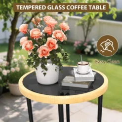 3-Piece Bistro Patio Set, All-Weather Wicker Conversation Set With Cushions & Coffee Table For Garden, Balcony, Deck, Or Poolside ¨C Beige 11 3-Piece Bistro Patio Set, All-Weather Wicker Conversation Set With Cushions & Coffee Table For Garden, Balcony, Deck, Or Poolside ¨C Beige -Garvee Sales GUEST 83825253 3aeb 4397 a393 4c8f4a328f57