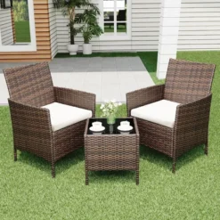Patio Furniture Set 3 Pieces,Outdoor Patio Conversation Sets, PE Rattan Wicker Furniture Sets With 2 Chairs 24 Patio Furniture Set 3 Pieces,Outdoor Patio Conversation Sets, PE Rattan Wicker Furniture Sets With 2 Chairs -Garvee Sales GUEST 8561bb78 a614 49e2 a0f4 a9a6fffd3e08