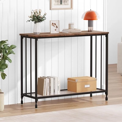 Whizmax Console Table, Sofa Tables Narrow Entryway Table With Glass Shelf And Metal Frame For Living Room, Foyer, Bedroom 1 Whizmax Console Table, Sofa Tables Narrow Entryway Table With Glass Shelf And Metal Frame For Living Room, Foyer, Bedroom